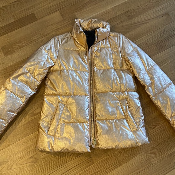 J. Crew rose gold puffer jacket XXS - Picture 1 of 5